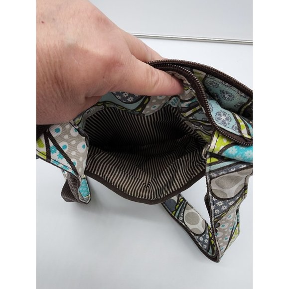 Thirty One Monogramed Cross Body Paisley Print Womens Purse - Picture 6 of 7